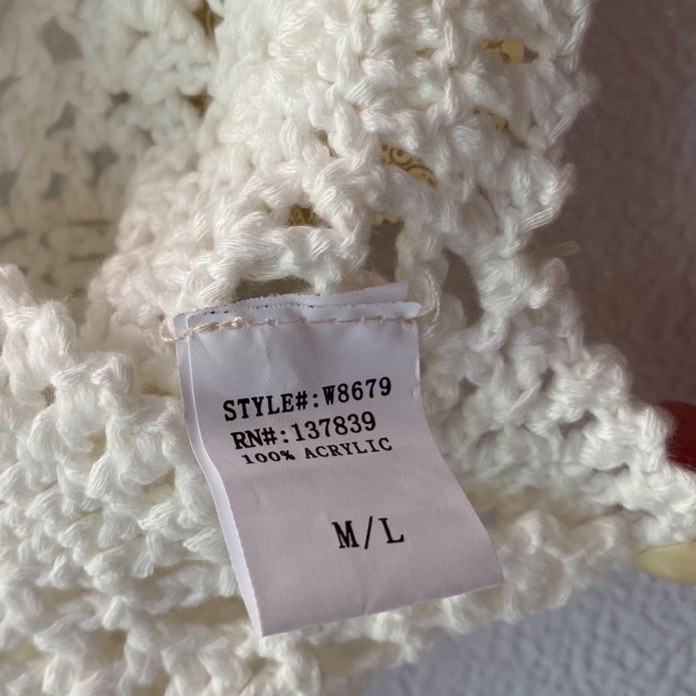 Altar’d State Crocheted Ivory M/L NWT Summer Top - Picture 5 of 8